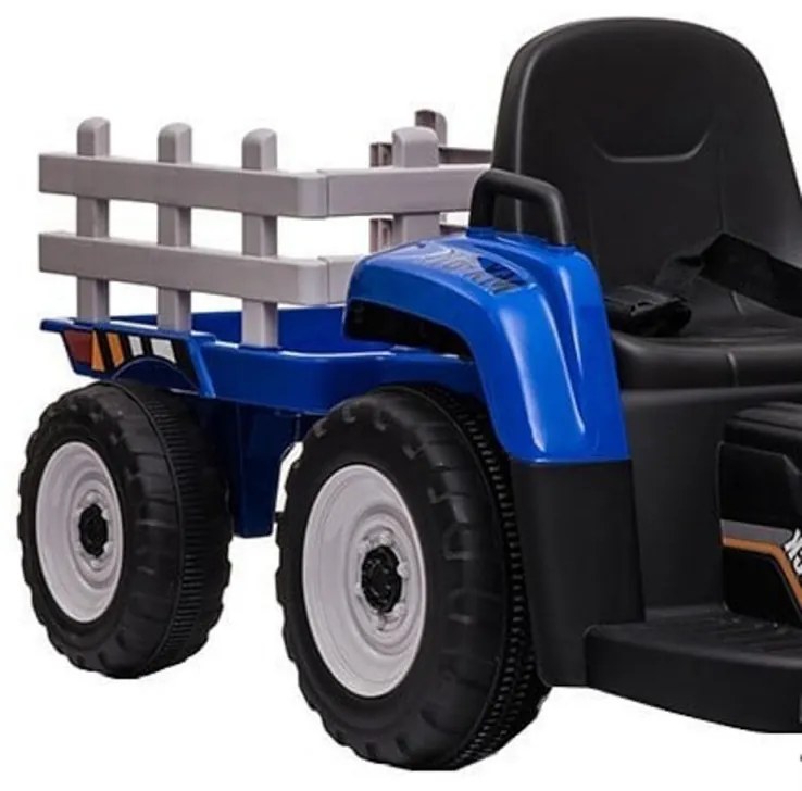 Tractor Electric XXL cu acumulator pentru copii NOVOKIDS™ Little Farmer , Cu remorca, Melodii si USB , 3-8 ani , Baterie12V, 2 Viteze, lungime 137