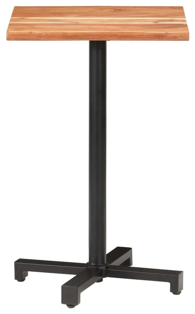 320298 vidaXL Masă de bistro, muchii naturale, 50x50x75 cm, lemn masiv acacia