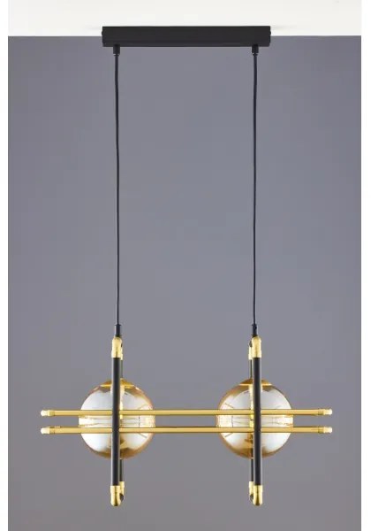 Lustră pe cablu Jupiter 2026 FIORI 2xG9/10W/230V negru/auriu/bej