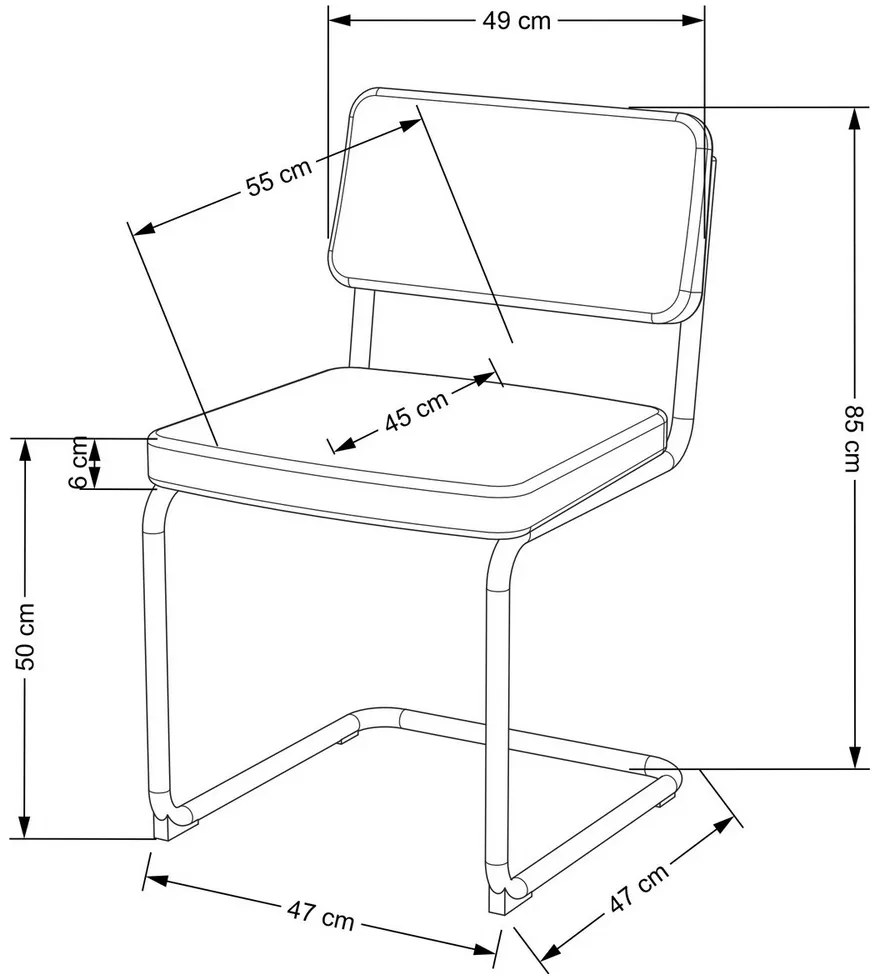 Scaun de bucaterie Neely, gri