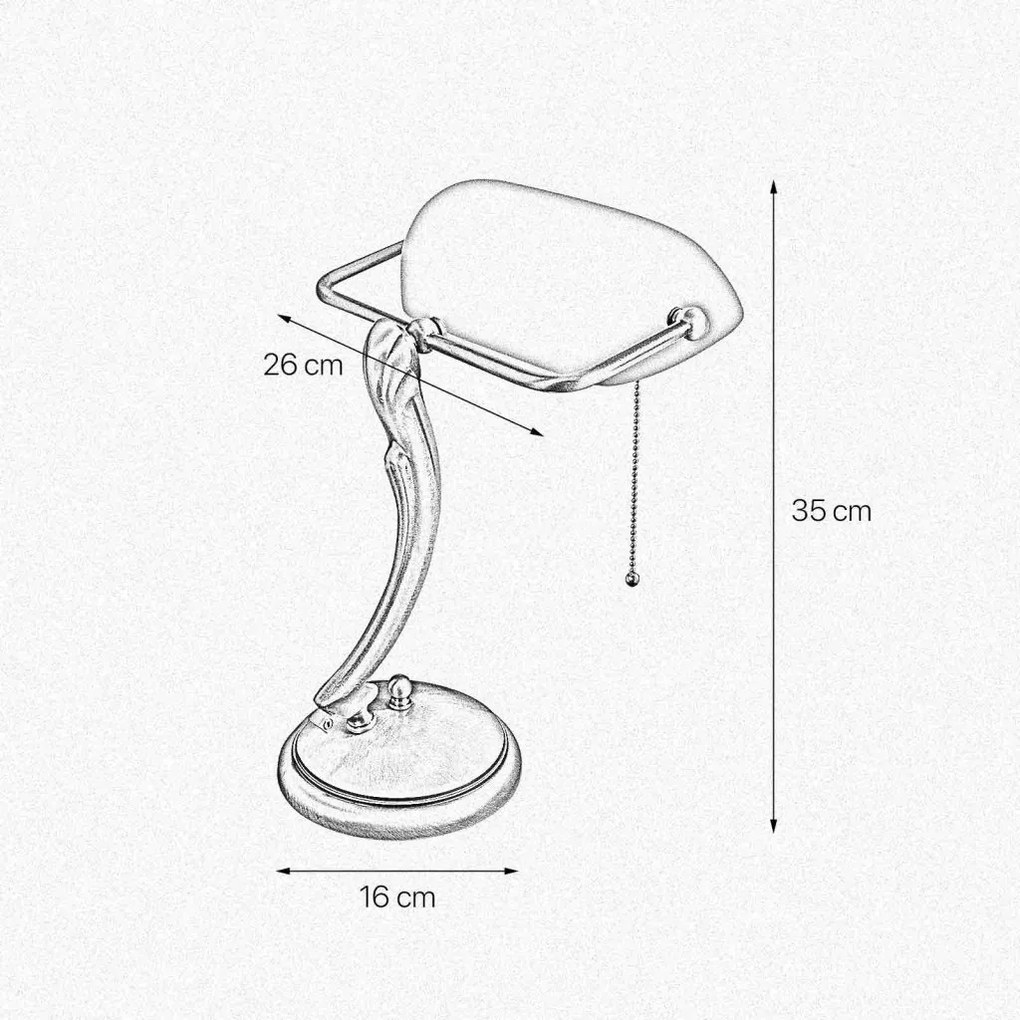Lampa de birou din alama design clasic Banker