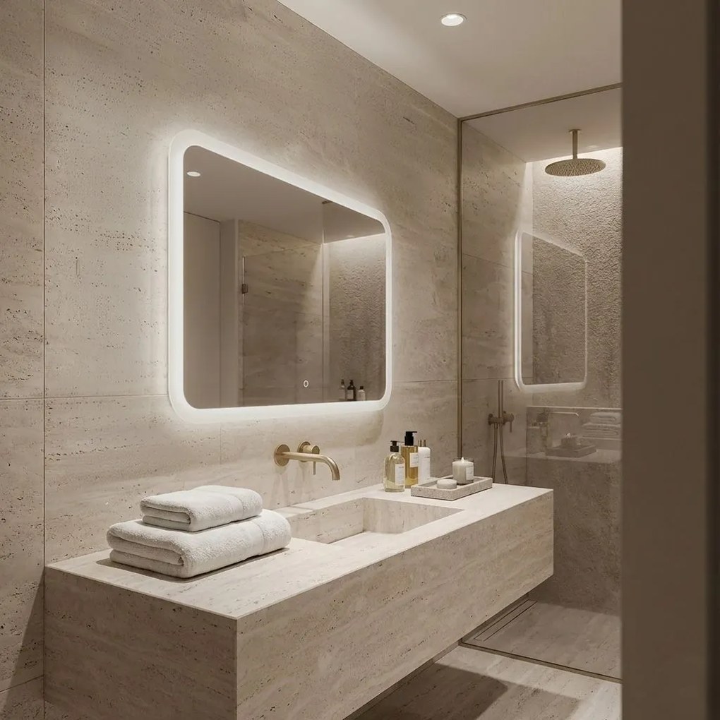 Oglindă LED 80x60cm TOP-3