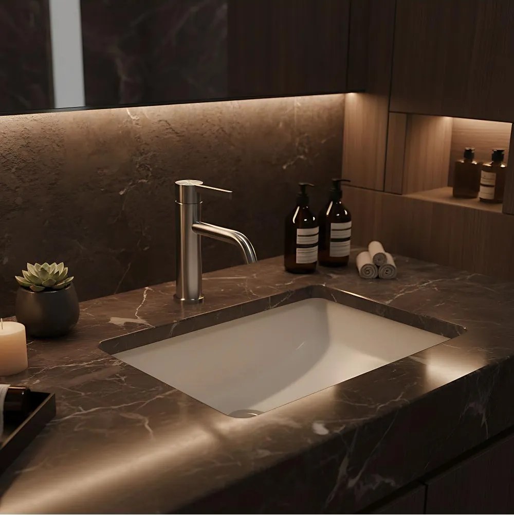 Baterie lavoar Rea Foster crom periat