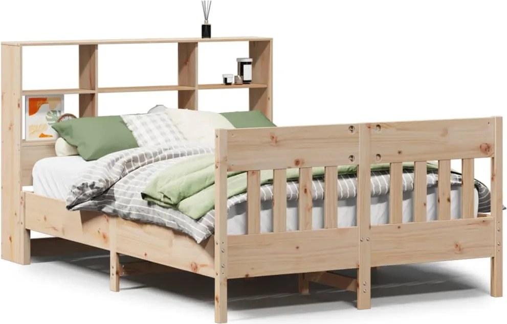 vidaXL Cadru de pat fără saltea, 150x200 cm, lemn masiv pin