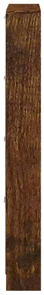 Pantofar, stejar fumuriu, 59x17x150 cm, lemn compozit