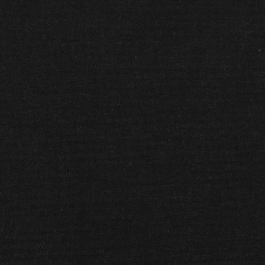 Cadru de pat, negru, 160 x 200 cm, material textil Negru, 25 cm, 160 x 200 cm