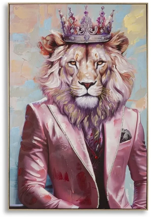 Tablou Modern pe Pânză - King A, 82x4,5x122 cm, Mauro Ferretti