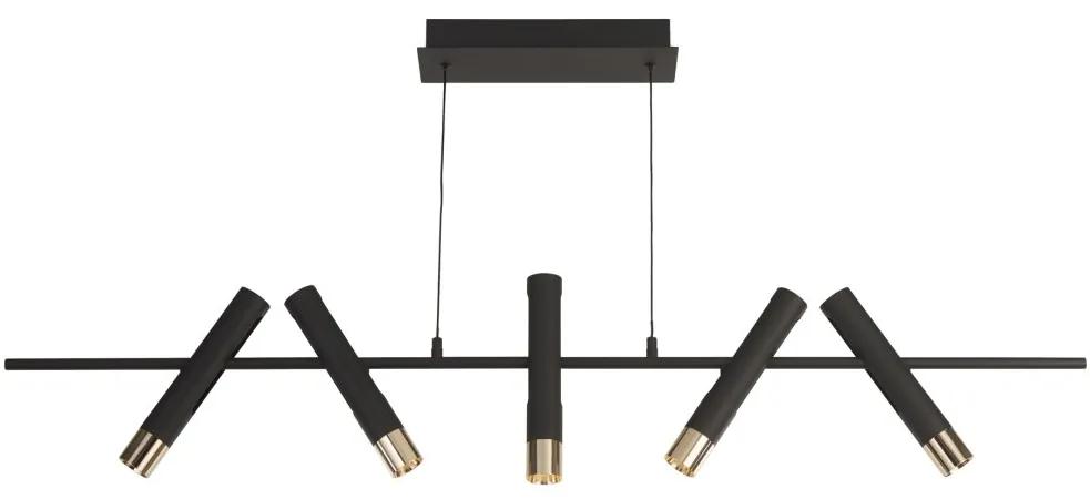 Lustra LED suspendata design minimalist Belle negru/auriu