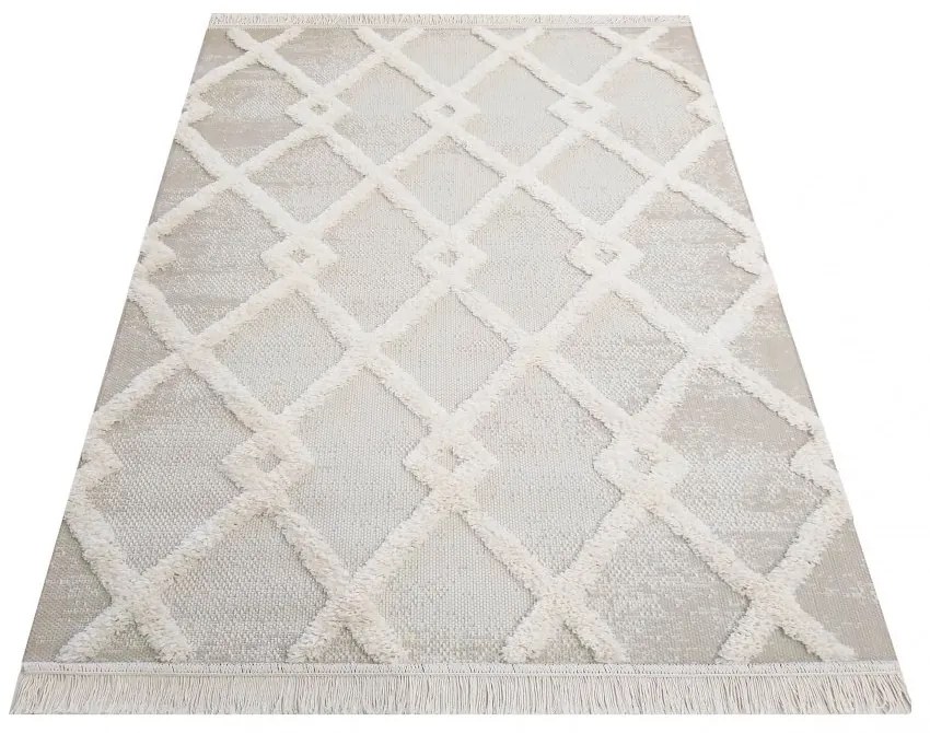 Covor bej în stil scandinav Lăţime: 160 cm | Lungime: 230 cm