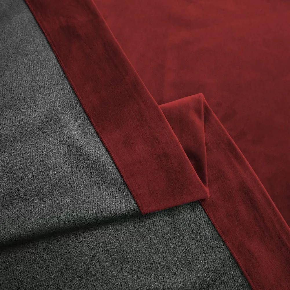 Set draperie din catifea blackout cu inele, Madison, densitate 700 g/ml, Dark Scarlet, 2 buc