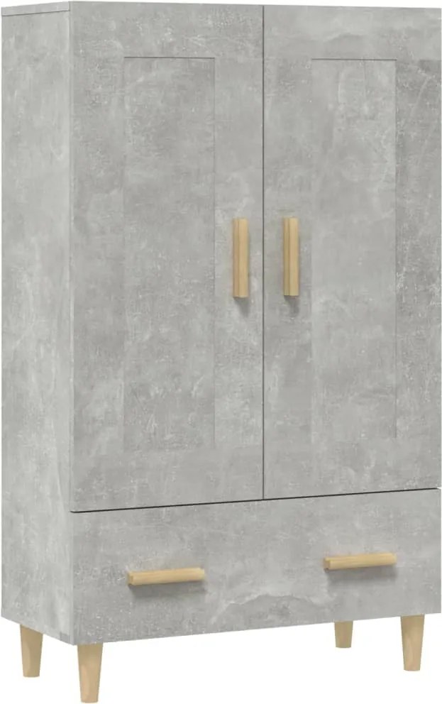vidaXL Dulap înalt, gri beton, 70x31x115 cm, lemn compozit