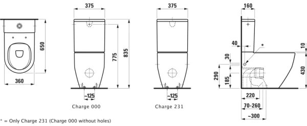 LAUFEN H8259624000001 - Vas WC PRO ceramică/alb