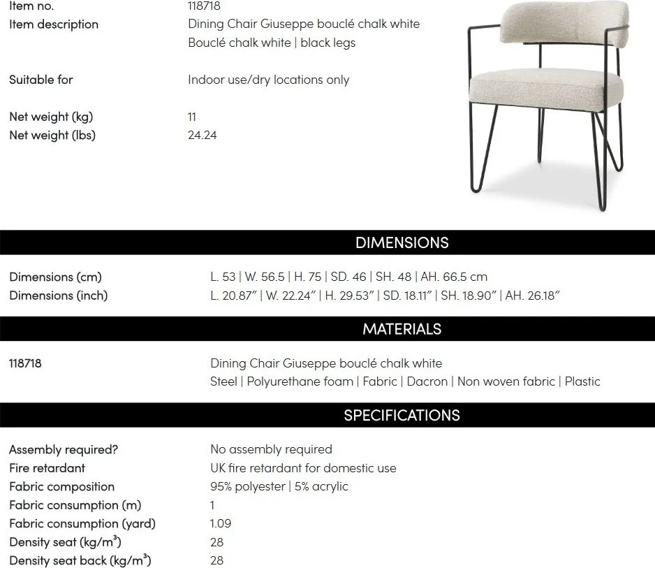 Scaun design elegant LUX Giuseppe