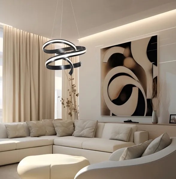 Lustră LED pe cablu AREZIA LED/62W/230V, negru