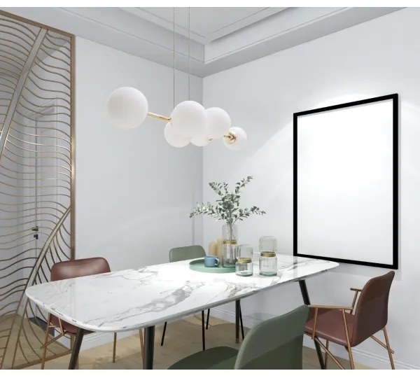 Lustră pe cablu FIRA 5xE27/60W/230V auriu