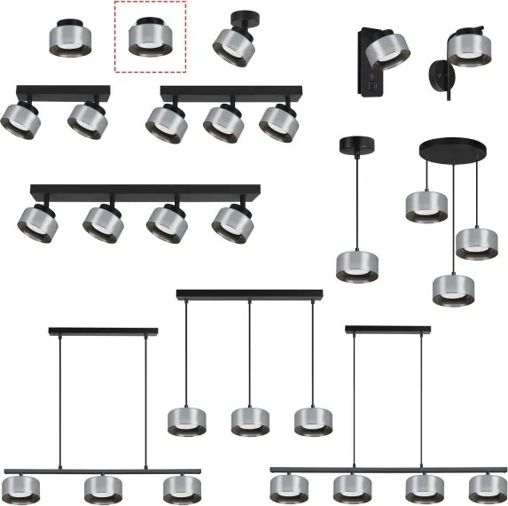 Brilagi-LED Lampă LED RGB încastrată dimmabilă AURA LUX 1xGX53/14W/230V Wi-Fi Tuya negru/fumuriu