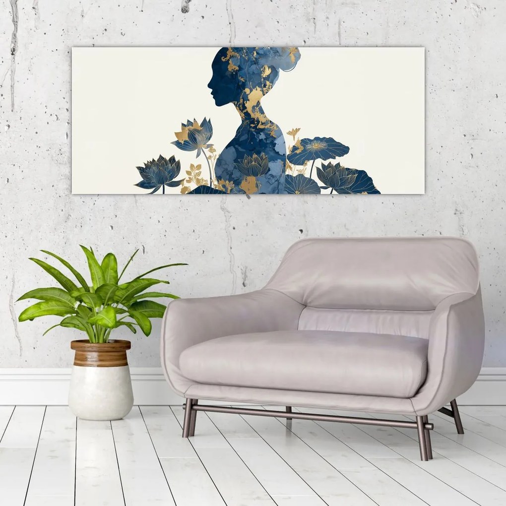 Tablou - Profil de femeie din marmură (120x50 cm)