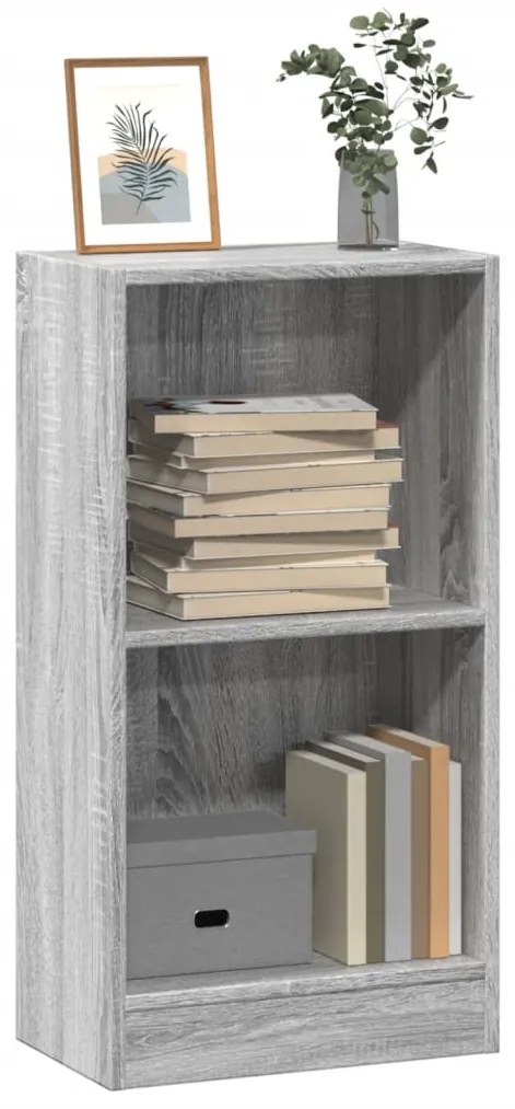 vidaXL Bibliotecă, gri sonoma, 40x24x76 cm, lemn prelucrat