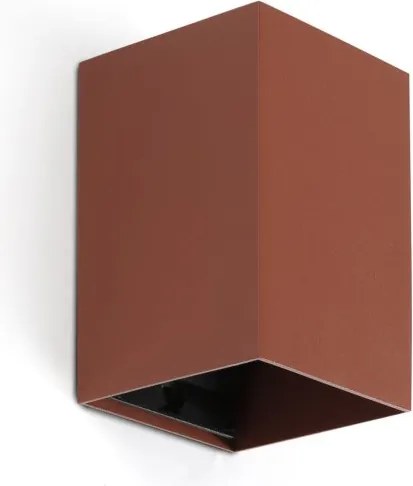 Aplica perete aluminiu maro teracota, 1xGU10, LUNE square