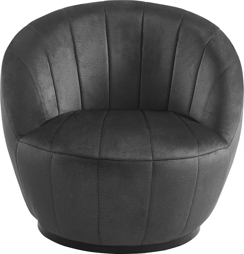 Fotoliu Rotativ – Design Modern și Confortabil, Material Textil, stofă Monolith Negru