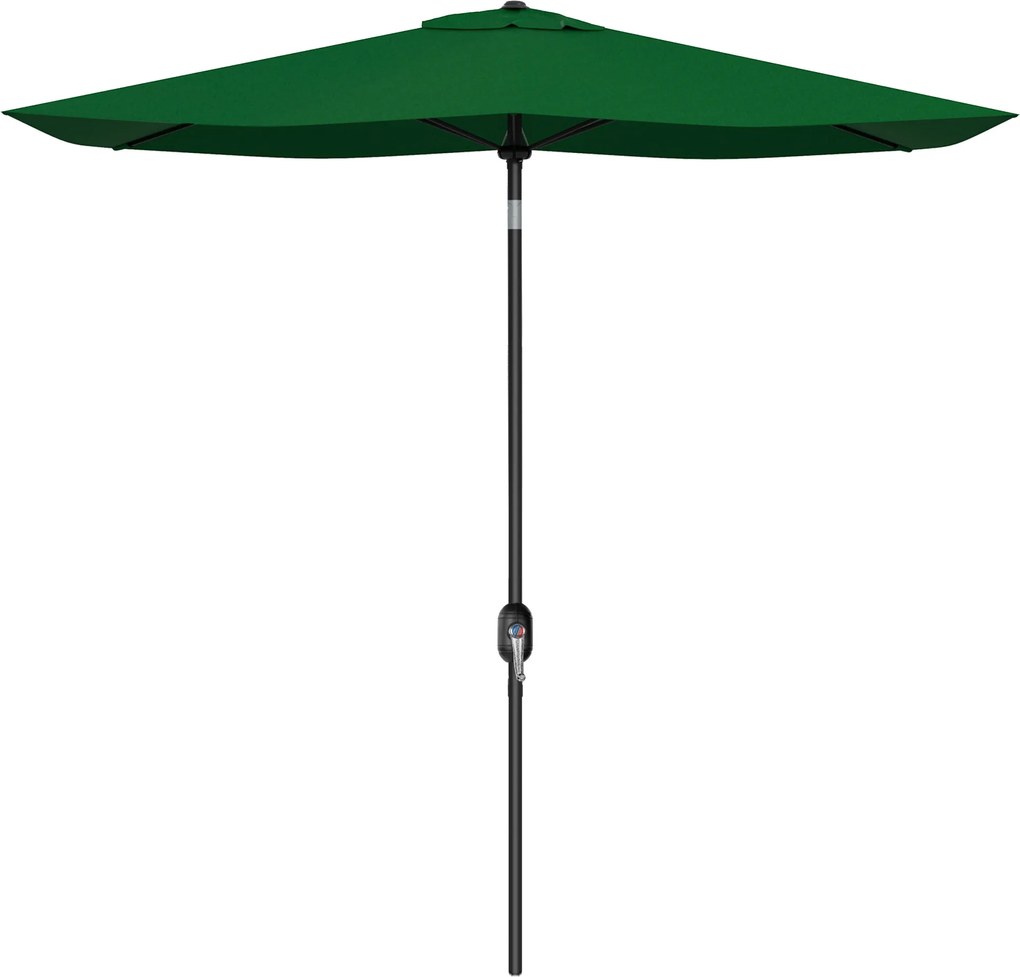 Outsunny Ombrellone da Giardino 2x3m Inclinabile e Apertura a Manovella Grigio | Aosom Romania