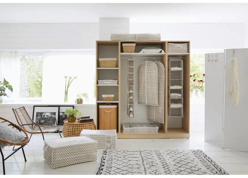 Coș de rufe în culoare naturală din bambus 78 l Bamboo – Compactor