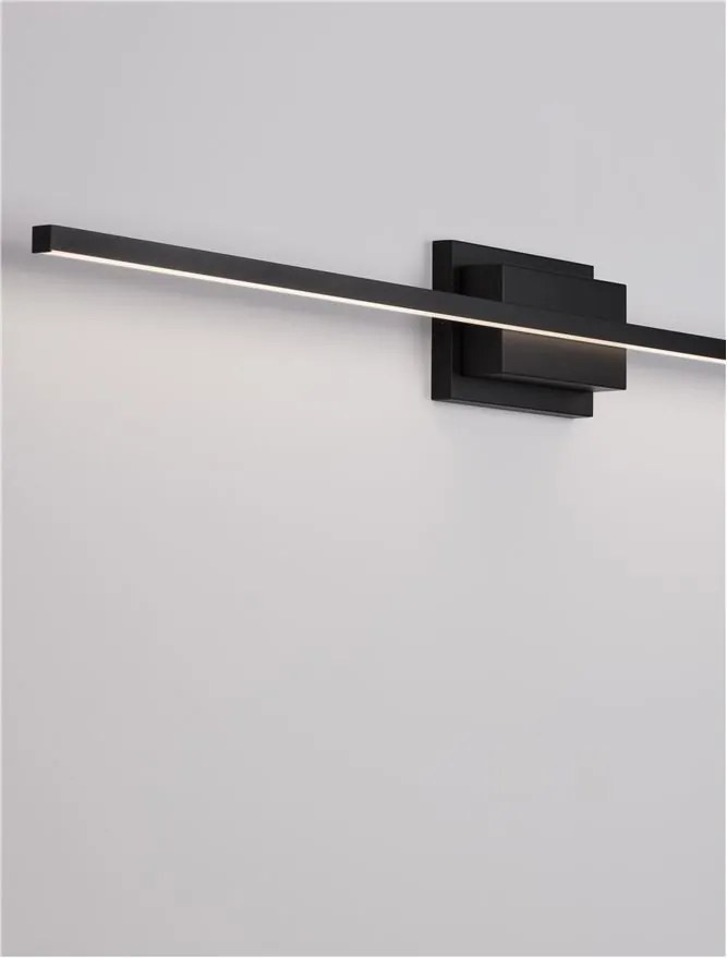 Aplica LED pentru oglinda / tablou AZURE negru L-120,5cm