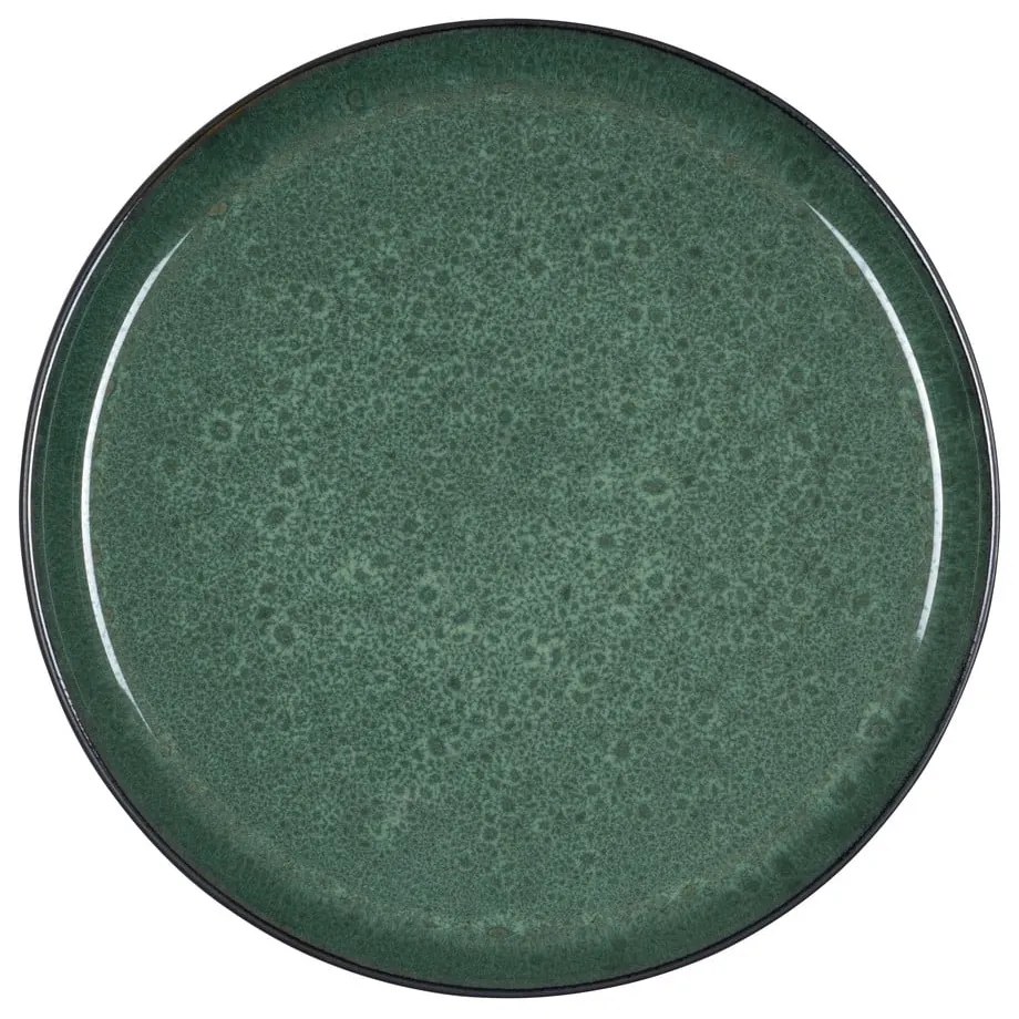 Farfurie verde/neagră din gresie ø 27 cm Gastro Green/Black – Bitz