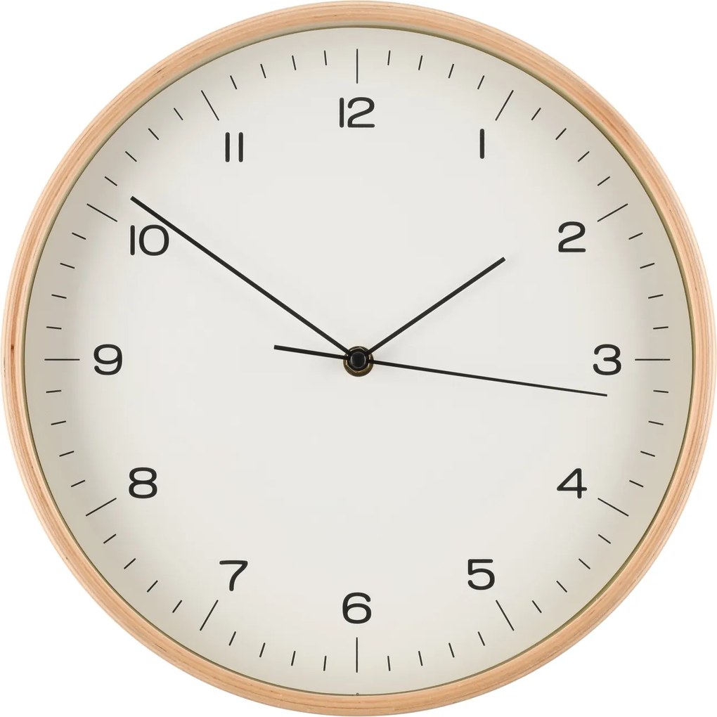 Ceas de perete din placaj, Ø 31 cm
