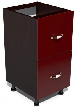 Corp inferior 40 cu 2 sertare metalice pentru greutate Zebra MDF rosu simplu