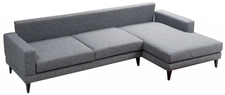 Coltar Extensibil Nordic Corner Right (L3+Chl), Gri Inchis