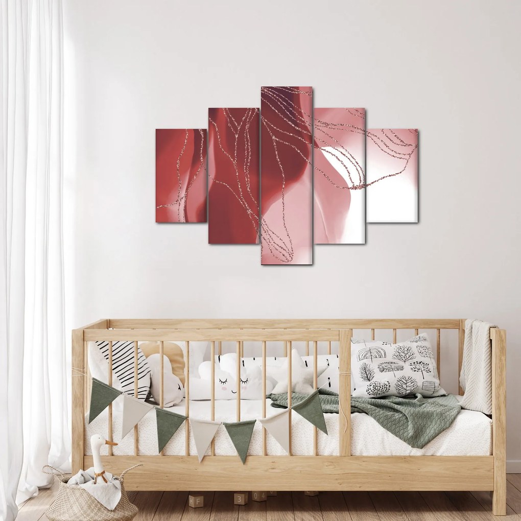Tablou - Floare abstractă roșie N⁰1 (150x105 cm)