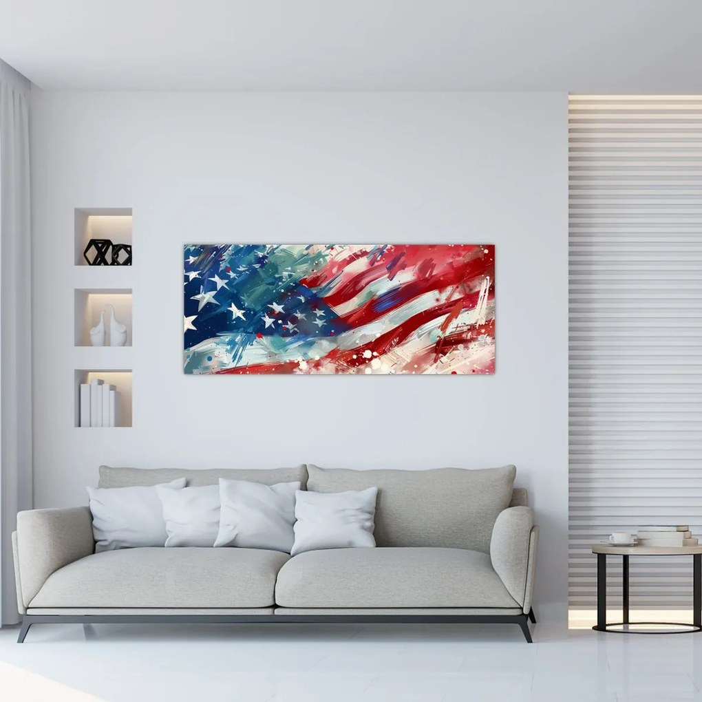 Tablou - Steagul SUA (120x50 cm)