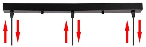 Lustră neagră cu abajur din sticlă 14x70 cm Aspa – Candellux Lighting