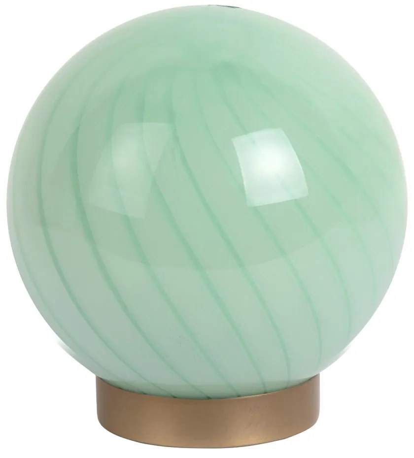 Veioză verde-deschis cu abajur din sticlă (înălțime 17 cm) Summer Globe – Leitmotiv