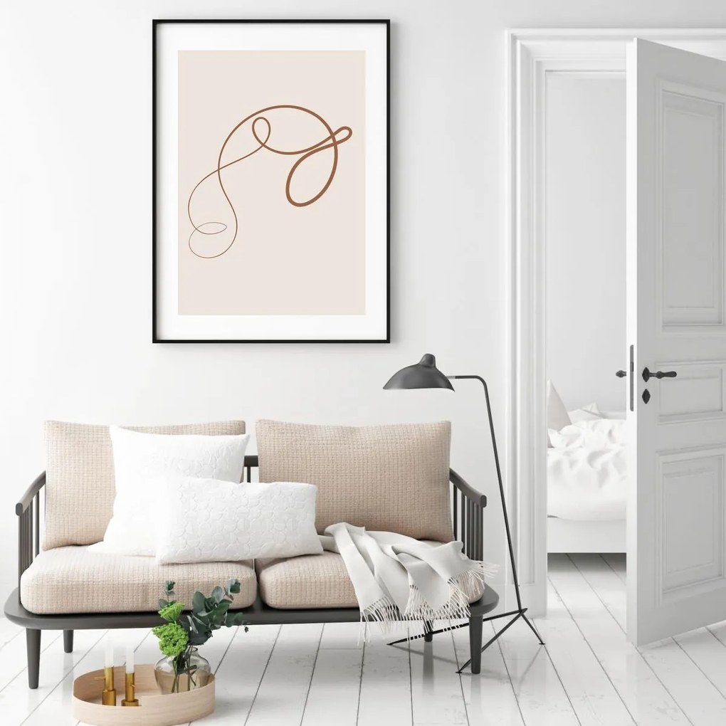 Poster - Abstracție cu linii (A4)