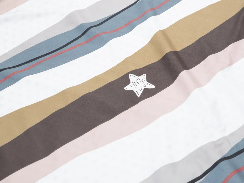 Lenjerie de pat din bumbac alb RUDAS + husa de perna 40 x 50 cm gratuit