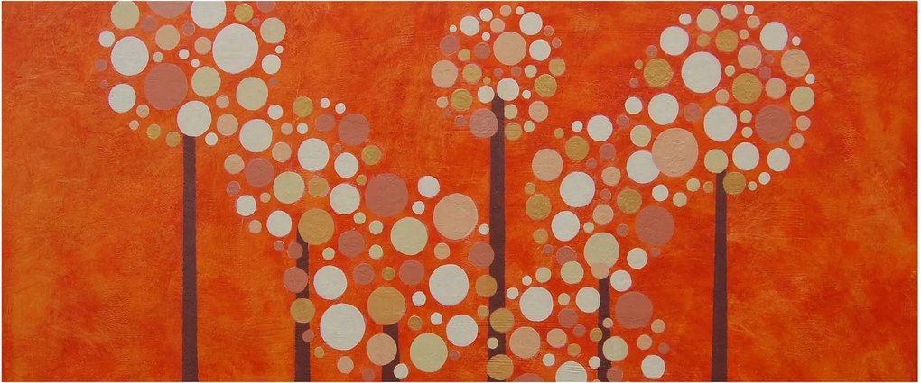 Tablou - Pădurea portocalie (120x50 cm)