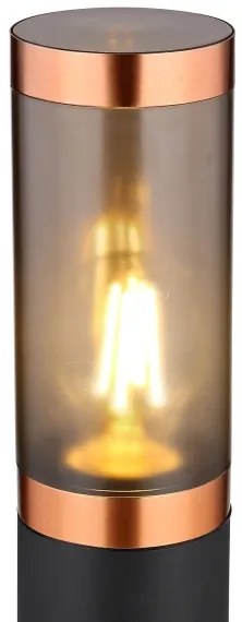 Lampă de exterior Globo 3159BC BOSTON 1xE27/23W/230V IP44 110 cm negru/cupru