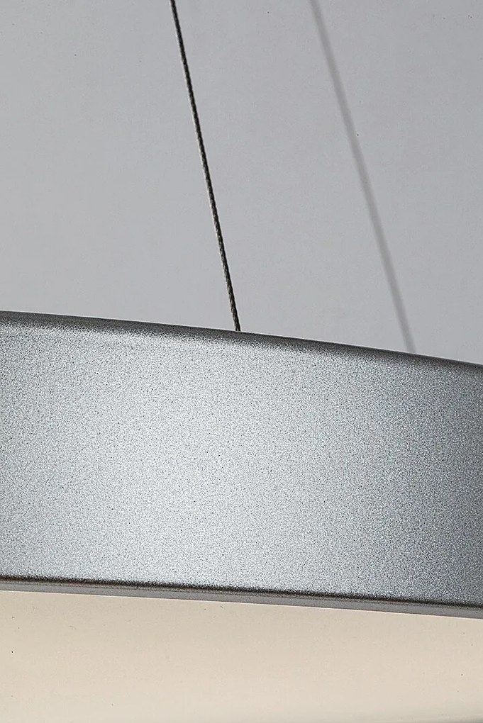 Lustra suspendata LED Tesia 40cm, argintiu