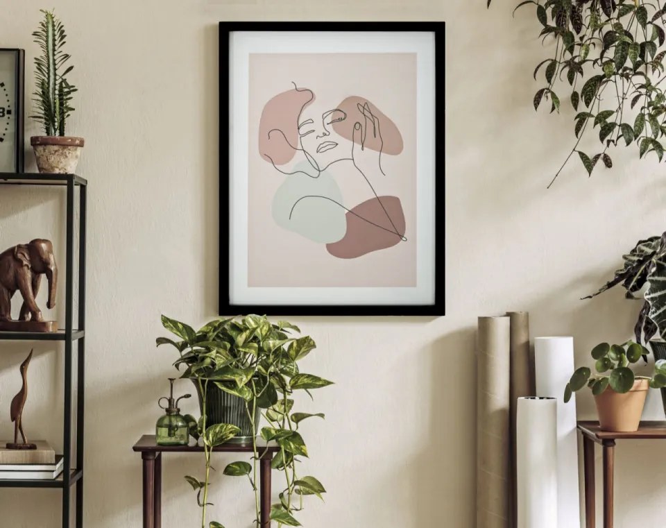 Tablou decorativ multicolor din MDF si panza, 35x2x47 cm, Girl-A Mauro Ferretti