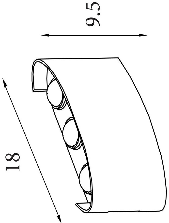 Aplica LED perete exterior IP44 Shadows