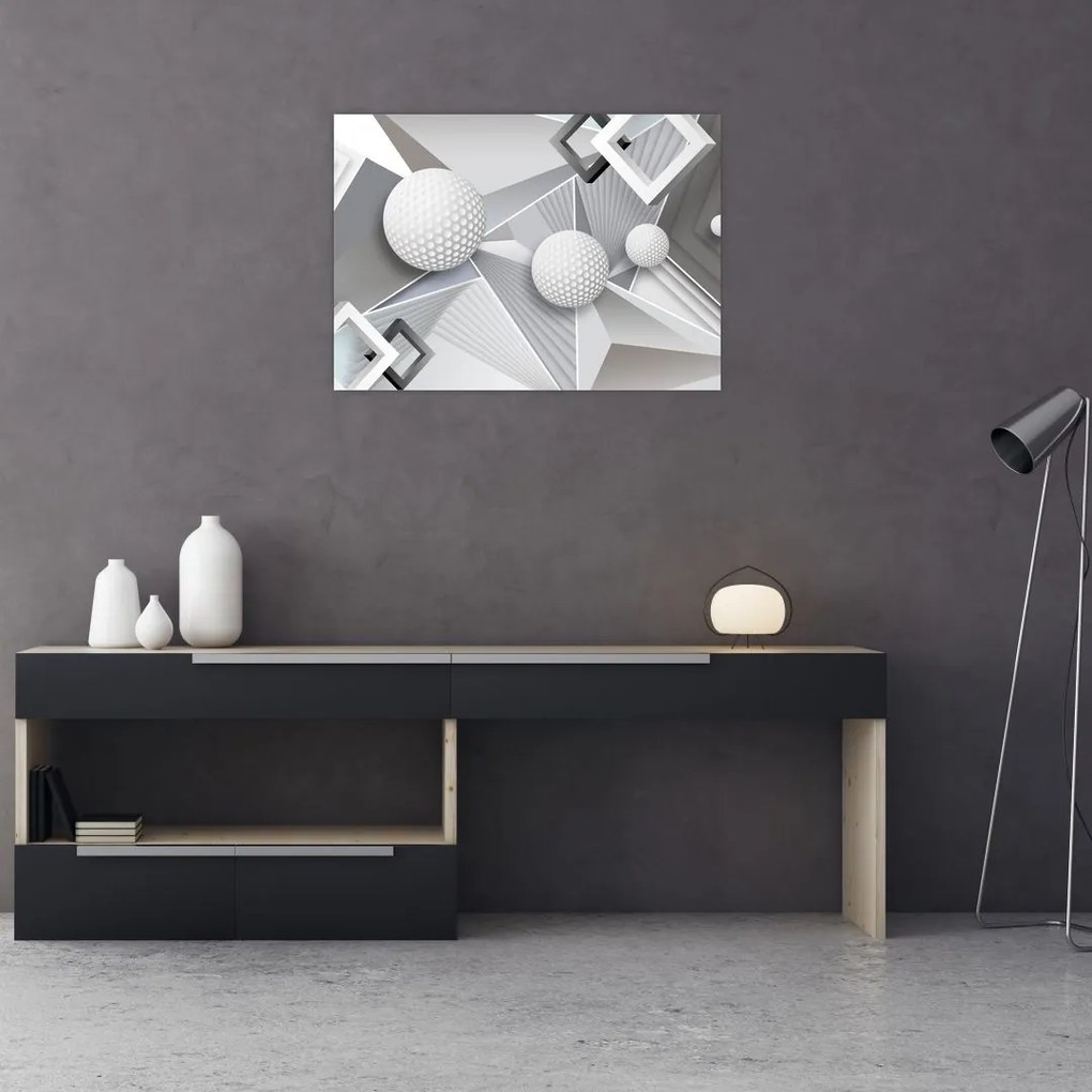 Tablou pe sticlă geometric abstract (70x50 cm)