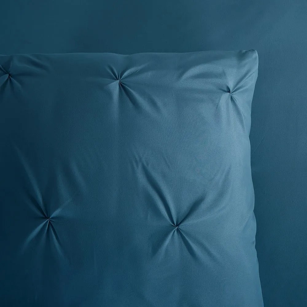 Lenjerie de pat albastru petrol din microfibră pentru pat de o persoană/extinsă 140x220 cm Pure Elegance – Good Morning
