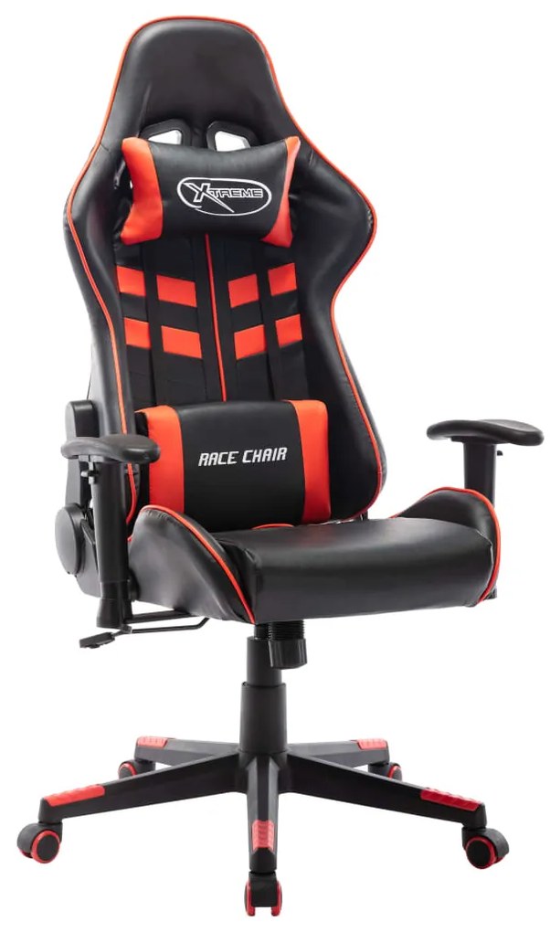 vidaXL Scaun de jocuri, negru și roșu, piele artificială