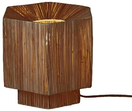 Veioza/Lampa Eco din Rafie, Panama octogon S, maro