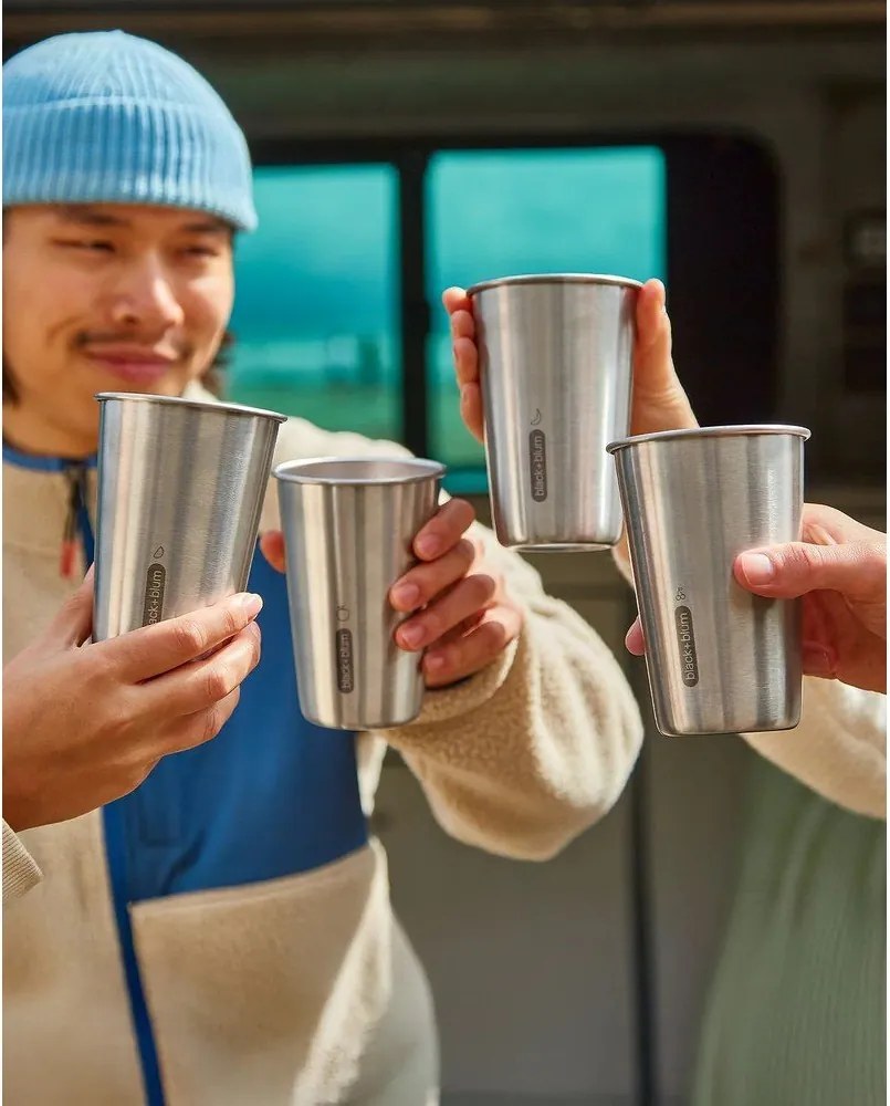 Cană de voiaj argintie din oțel inoxidabil 500 ml – Black + Blum