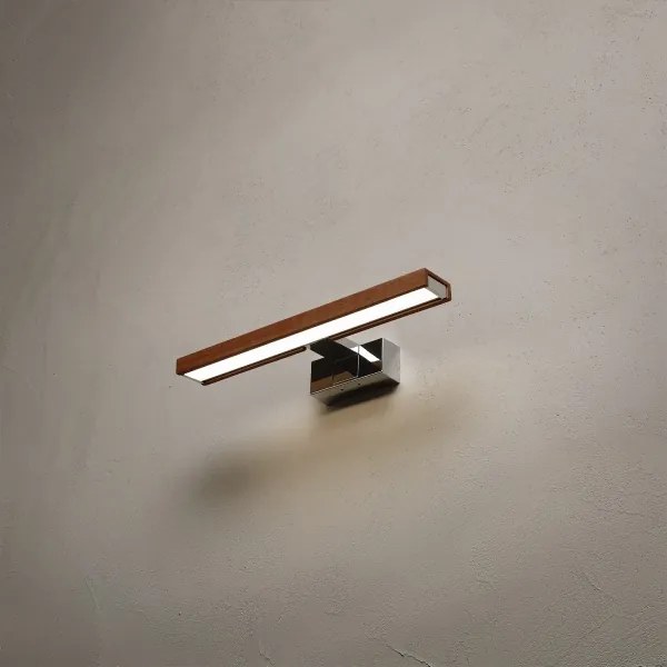 Brilagi-LED Iluminare oglindă pentru baie WOODY MIRROR 3în1 LED/8W/230V IP44 crom/stejar/cireș