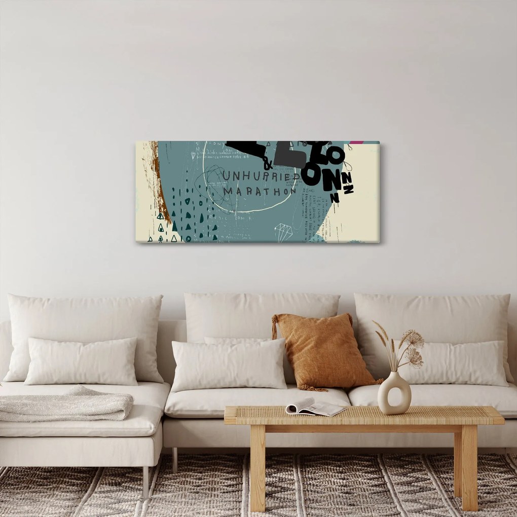 Tablou - Flying balon cu curcubeu (120x50 cm)