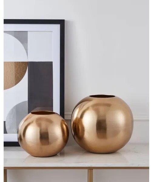 Vază metalică Eglo 421048 ABUCAY 22,5x25 cm auriu